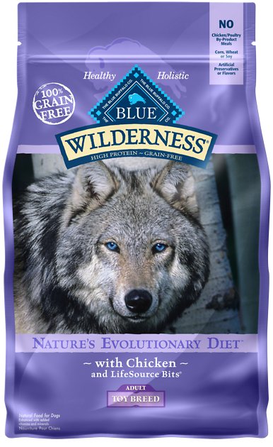 Blue Buffalo Wilderness Toy Breed Adult Chicken Recipe Grain-Free Dry Dog Food, 4-lb bag