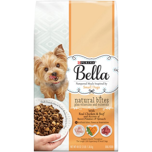 Purina Bella Natural Bites with Real Chicken & Beef & Accents of Sweet Potatoes & Spinach Small Breed Dry Dog Food