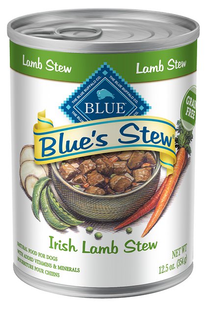 Blue Buffalo Blue's Irish Lamb Stew Grain Free Canned Dog Food, 12.5-oz, case of 12