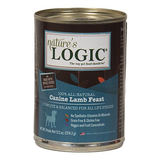 Nature's Logic Canine Lamb Feast Grain-Free Canned Dog Food, 13.2-oz, case of 12