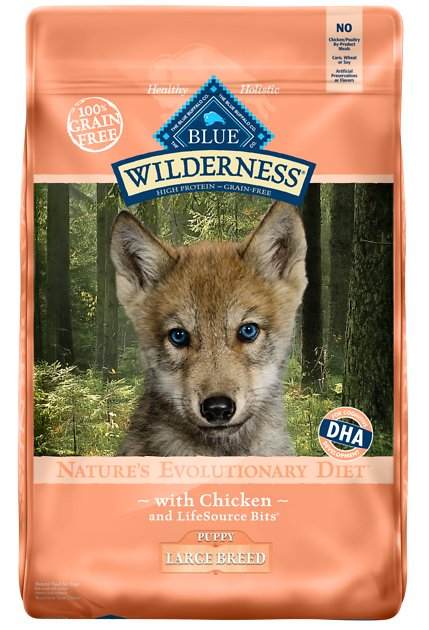 Blue Buffalo Wilderness Large Breed Puppy Chicken Recipe Grain-Free Dry Dog Food, 24-lb bag