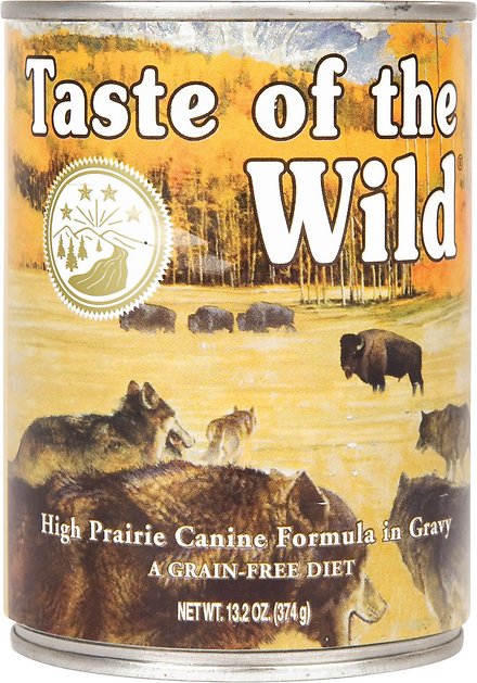 Taste of the Wild High Prairie Grain-Free Canned Dog Food, 13.2-oz, case of 12