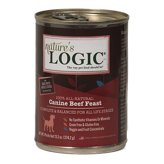 Nature's Logic Canine Beef Feast Grain-Free Canned Dog Food, 13.2-oz, case of 12