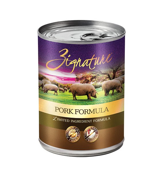 Zignature Pork Limited Ingredient Formula Grain-Free Canned Dog Food, 13-oz, case of 12