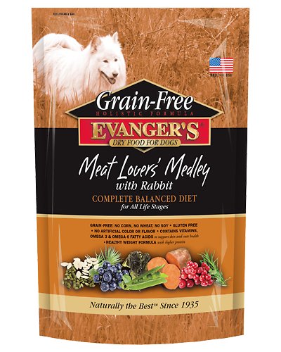 Evanger's Grain-Free Meat Lover's Medley with Rabbit Dry Dog Food