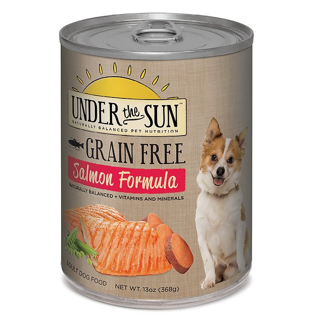 Under the Sun Grain-Free Salmon Formula Canned Dog Food, 13-oz, case of 12