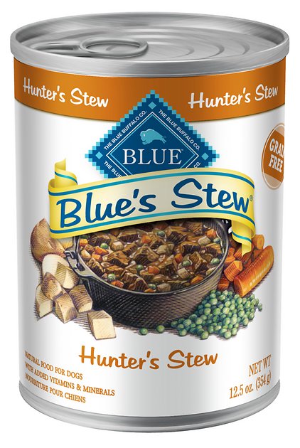 Blue Buffalo Blue's Hunter's Stew Grain Free Canned Dog Food, 12.5-oz, case of 12