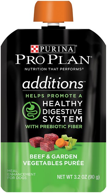 Purina Pro Plan Additions Beef & Garden Vegetable Puree Dog Food Topper, 3.2-oz, case of 14